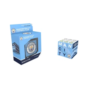 MANCHESTER CITY RUBIK'S CUBE FOOTBALL TEAM BRAIN TEASER PUZZLE OFFICIAL LICENSED - Picture 1 of 6