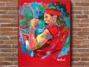 Sale Rafael Nadal King Of Clay 18"H X 12"W Premium Canvas Art Print, Winford - Picture 1 of 12