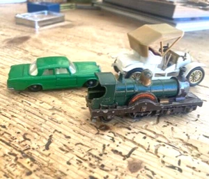 LESNEY MATCHBOX 3 VINTAGE VEHICLES-MERCEDES 300SE,TRAIN, 1909 OPEN COUPE-YESTERY - Picture 1 of 4