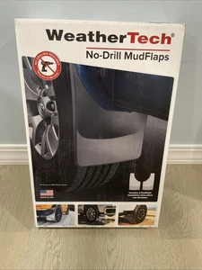 WeatherTech No Drill Mud Flaps Front Black Jeep Grand Cherokee 2011-21 - Picture 1 of 8