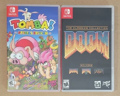 CASES & MANUALS ONLY - Tomba & Doom Bundle (Nintendo Switch) NO GAME CARTRIDGES! - Image 1 of 3