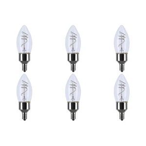 SATCO 4 Watt LED - Flex Gray Coil - 2700K - Clear - 120 Volt - 6PK - Picture 1 of 3