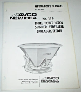 New Idea 119 Schleuder Düngerstreuer Sämaschine Bediener/Teile manuell ORIGINAL! - Bild 1 von 3