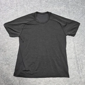 Lululemon Tech Shirt Uomo Extra Large Grigio Scuro Heather Performance - Foto 1 di 8