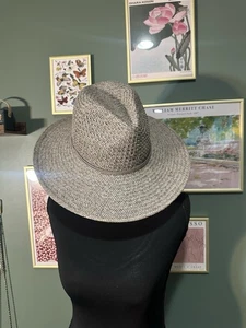 Lucky Brand Woven Hat Boho Cottagecore NWOT Gray OS - Picture 1 of 2
