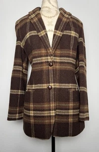 Ralph Lauren Lambswool Blazer 6 braun kariert Tweed Reitsport Preppy Sakko - Bild 1 von 7