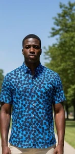  Geometrisches Design Baumwolle Popeline Stoff - Nähen, Bekleidung, DIY Projekte   - Bild 1 von 5