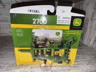 1/64 Scale John Deere 2700 Mulch Ripper Die-cast Ertl Tillage Equipment - Image 1 of 4