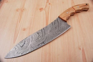 Damast Küchen Messer Custom Damascus Steel Chef Knife Handmade With WOOD 4205 - Bild 1 von 5