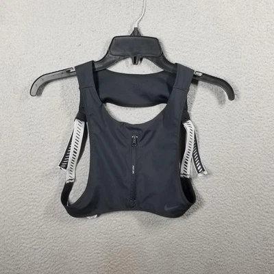 Nike Running Utility Vest Dri-FIT Black Reflective Zip Pockets DX6505-010 Small - Image 1 of 4