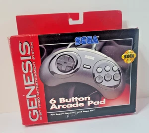 Sega Genesis OEM 6 Button Arcade Pad BOXED Complete! Great Condition, Tested! - Picture 1 of 11