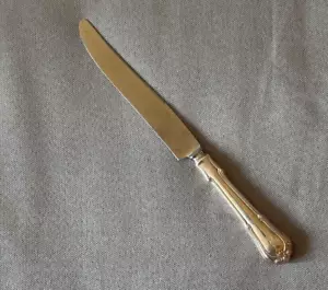 Gorham Sterling Silver Villa Norfolk Dinner Knife Monogramed "N" - Picture 1 of 4