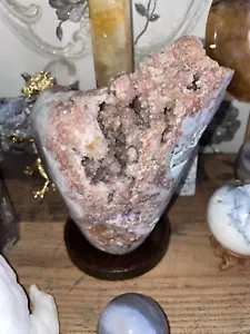 Pink Amethyst Statement Piece With Moss Agate Inclusions. 2.5kg - Picture 1 of 6