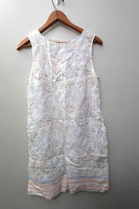 Rachel Ashwell Shift Dress Paisley Linen Sleeveless Size S Boho Cottagecore - Picture 1 of 11