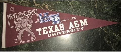 TEXAS A&M 1993 COTTON BOWL PENNANT Cover