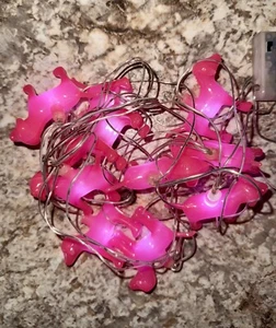 SET OF 10 VICTORIA'S SECRET PINK BATTERY OPERATED DOG STRING OF LIGHTS NWOB RARE - Picture 1 of 2