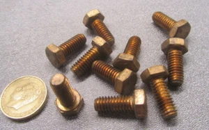 Hex Bolt, Bronze, FT, 5/16"-18 x 3/4" Length, 10 Pc - Picture 1 of 11