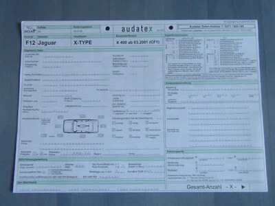 Jaguar X-Type X 400 ab März 2001 (CF1) Audatex Typenbogen Explosionszeichnung - Bild 1 von 4