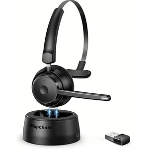 Zestaw słuchawkowy Bluetooth, słuchawki bezprzewodowe z mikrofonem redukującym szum AI do Com - Zdjęcie 1 z 7