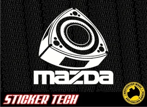 ROTARY MAZDA ROTOR STICKER DECAL SUITS RX8 RX7 RX4 RX3 RX2 R100 13B 12A 20B - Picture 1 of 2