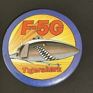 F-5G Tigershark Edwards Air Force Base Promotion Pin 1980's Button Space Force - Picture 1 of 3