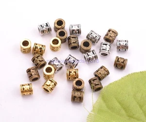 50 Stck. Antik Tibetisch Silber Blume Großloch Zwischenring Perlen 3 mm Loch W3021 - Bild 1 von 5