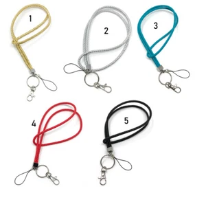 Geflochtene PU Leder Schlüsselbänder mit Schlüsselringen Schlüsselanhänger - Bild 1 von 14