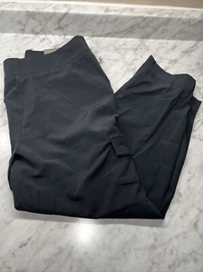 Soft Surroundings pants PM Knit lounge jogger Black Pockets Pull on Womens - Picture 1 of 4