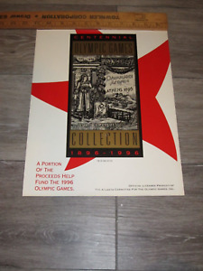 1996 U.S. OLYMPIC TEAM OFFICIAL DOUBLE SIDED ADVERTISING POSTER 11" x 14"