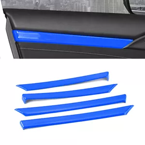 For Honda Civic 10th 2016-2021 Bright Blue Car Inner Door Panel Strip Cover Trim - Picture 1 of 5