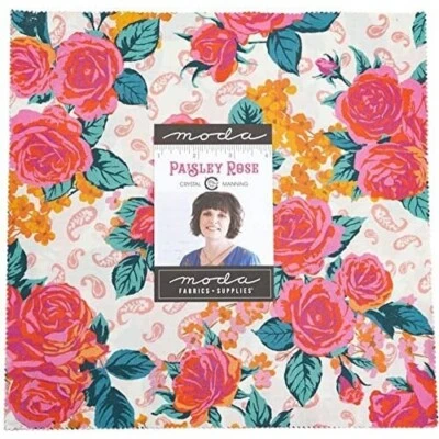 PAISLEY ROSE by Crystal Manning for Moda l 10 inch Layer Cake Fabric - Image 1 of 4