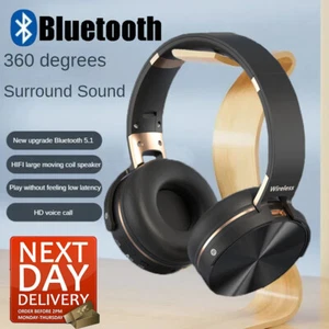 ⭐5.0 On Ear Kopfhörer Bluetooth Kabellos Stereo Bass Kopfhorer Kabellos Faltbare - Zdjęcie 1 z 15