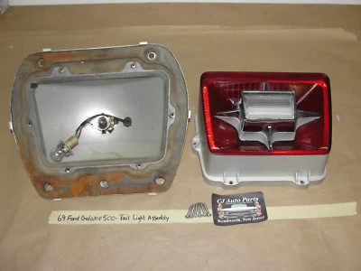 OEM 69 Ford Galaxie 500 TAIL LIGHT LENS HOUSING ASSEMBLY REVERSE BACK-UP LIGHT - Image 1 of 4