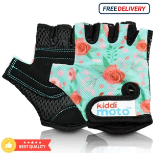 Cycling Gloves Half Finger Kids Bicycle Riding Mitts BMX MTB Gloves Floral - Picture 1 of 6
