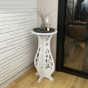 Corner Small Round Side Table Beside Tea Coffee Lamp Plant Rack Stand Room Decor - Imagen 1 de 12