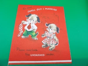 Vintage Christmas Cd 1953 Hallmark Cute Little Dog Husband & Wife, Booklet - Picture 1 of 8