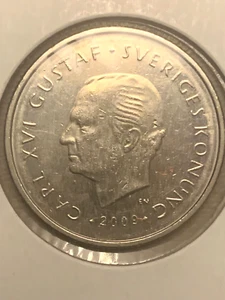 Sweden 2009 - 1 Krona - Carl XVI Gustaf - Separation from Finland- Free Ship - Picture 1 of 4