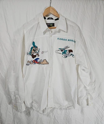 Juegos de béisbol para hombre FL Marlins Looney Tunes Bugs Bunny Taz Yosemite Sam XL 90s Foto 1 de 4