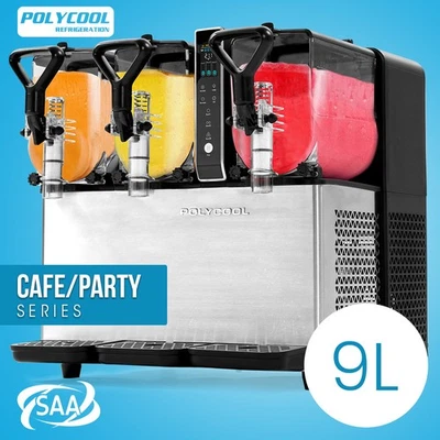 PRESALE POLYCOOL 9L Triple Tank Slushie Machine Slush Slushy Maker Commercial - image 1 of 4