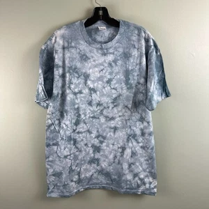 T-shirt vintage anni 90 punto singolo Deadstock XL cotone tinta unita grigio blu vuota - Foto 1 di 7