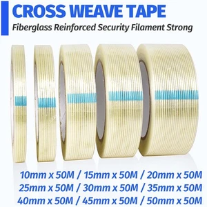 CROSS Weave Tape Fiberglass Reinforced Security Filament Strong  - Picture 1 of 17