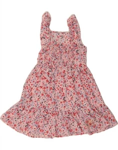 TOMMY HILFIGER Girls Sleeveless Tiered Dress 12-13 Years Large Pink Floral DG01 - Picture 1 of 4