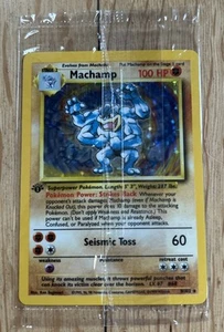 Factory Sealed Pokemon Machamp Base Set 1st Edition Holo Rare 8/102 WOTC 1999 - Picture 1 of 2