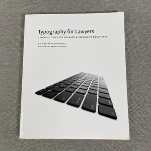 Typography for Lawyers by Matthew Butterick EUC Paperback - Picture 1 of 5