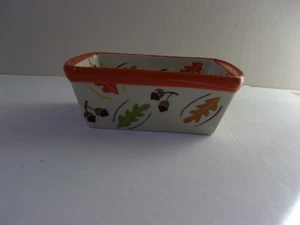 Temptations Harvest  Acorns Leaves 12oz. Mini Loaf Pan by Tara  NO LID - Picture 1 of 4