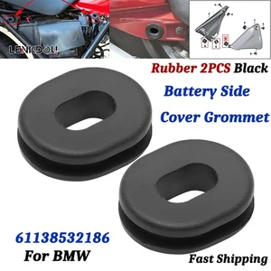 Pair Black Rubber Battery Cover Grommet 61138532186 For BMW K50 K51 K52 K53 K54 - Picture 1 of 9