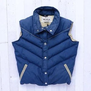 Chaleco acolchado vintage The Woolrich Woman plumón de ganso botón a presión - Imagen 1 de 8