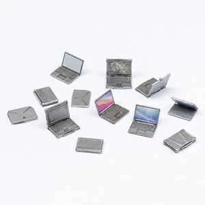 1/35Laptop x12 Tiny Lightweight Authentic Highly-restored Miniature Laptop Model - Picture 1 of 12