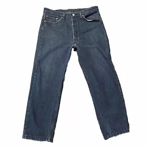 Vintage Y2K Levis 501 XX Jeans Mens Sz 38x27 USA Button Fly Denim Hemmed - Picture 1 of 12