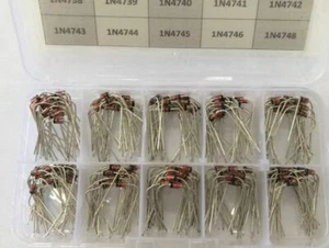 200Pcs 10 ValuesX20 Zener Diode Assorted Kit Set 1N4738~1N4748 - Picture 1 of 2